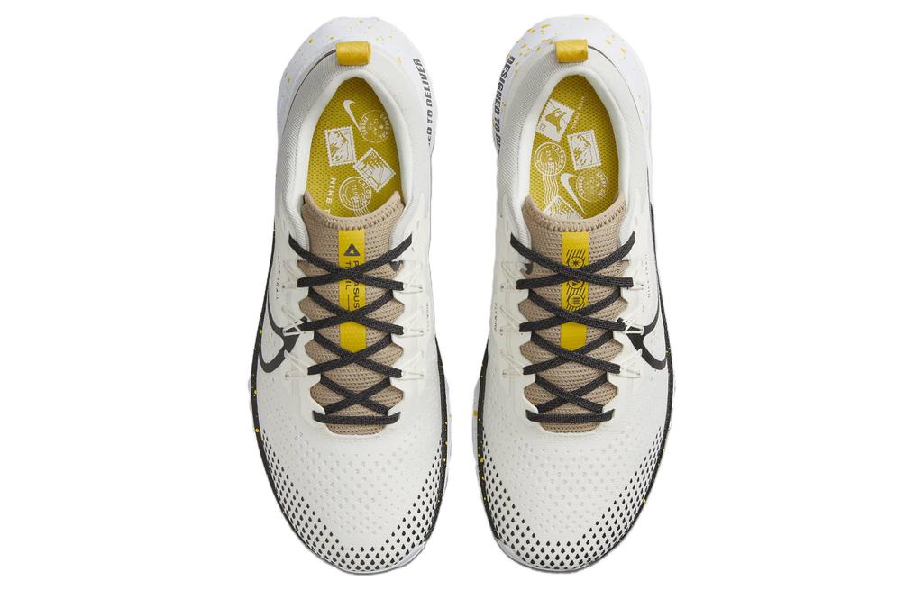 Nike React Pegasus Trail 4 Бледно-слоновая кость Черный Желтый DJ6158-100