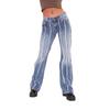2024 Fashion Elastic Women's Jeans Water Washed Tassel Denim Pants