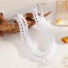 Жемчужное многослойное ожерелье Европейские и американские украшения ретро неправильной формы подвеска-капля бусины на шею женские