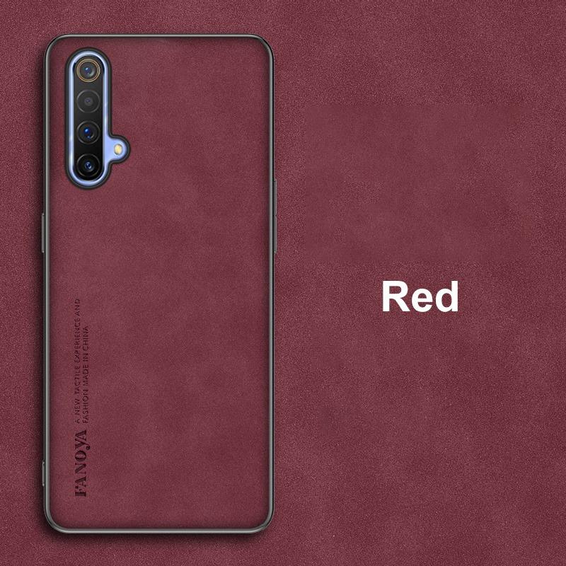 Роскошный чехол из искусственной кожи для Realme X3 SuperZoom, задняя крышка, матовая защита, силиконовый чехол для телефона для Realme X50 Pro RealmeX3 Coque