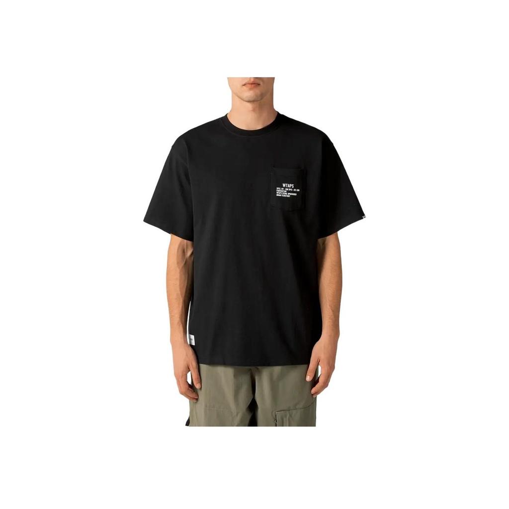 Vans X WTAPS Collaboration Series Logo Print Crew Neck Short Sleeve T-Shirt Men Tops Black VN0A7SPRBLK