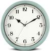 Nbdeal Wall Continuous Second 28cm Aerial Green Clock, Радиоуправляемые часы, Стрелочные, Бесшумные, Диаметр, Аналоговые, Ретро,