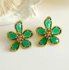 Crystal Flower Earrings Fashion Temperament Internet Celebrity Earrings Female Personality Stud Earrings