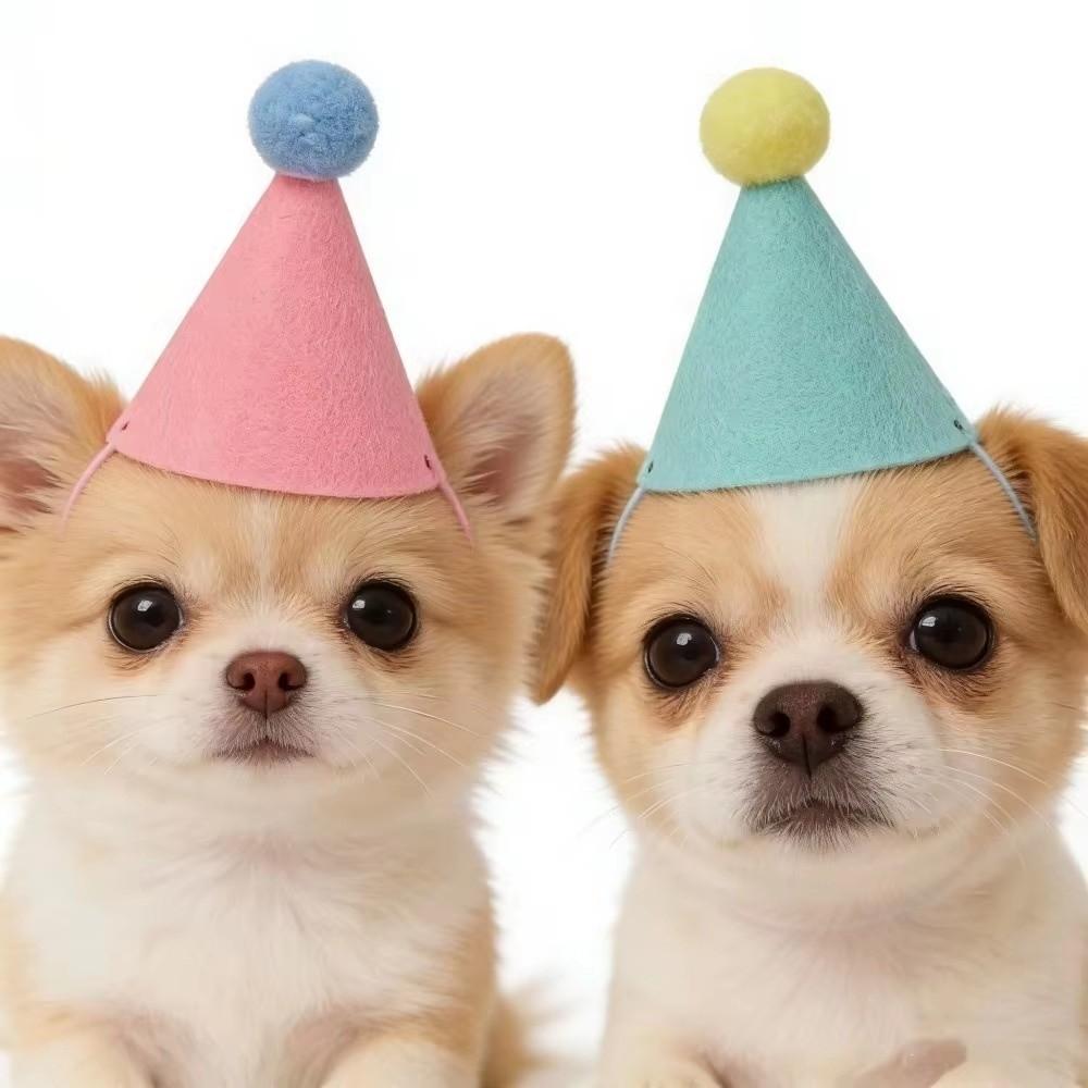 6/12/24Pcs for Stuffed Animals Pet Party Hat Cute Dog Party Headdress Doll Goose Duck Decor