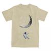 Футболка Haikyuu Moon Swing Astronaut Футболки из чистого хлопка космические мечтательные трендовые футболки для мужчин Летние повседневные футболки