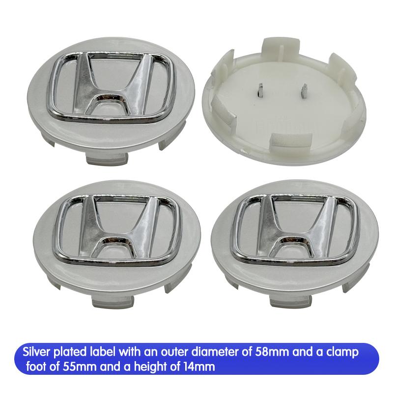 58/62/69mm Car Tyre Wheel Center Hub Cap Badge Sticker Car Accessories For Honda Civic Fit Jazz Accord Pilot Stepwgn CRV BRV