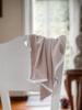 Muslin Blanket 100x75 with Lace, Pastel Beige