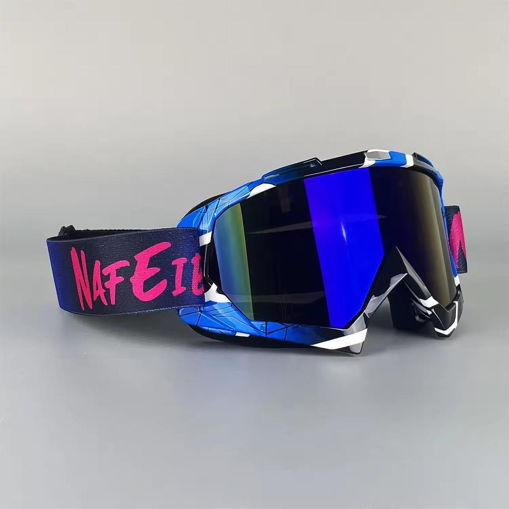 2026 Vibrant Frame Design Motocross Goggles UV400 Lens Lightweight Durable Adjustable Strap Outdoor Sports Riding Goggles
