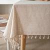 Cotton Linen Tablecloths Dust-Proof Table Cover for Party Dining Banquet Decoration Flax Fabric TableCloth Luxurious Table Cover