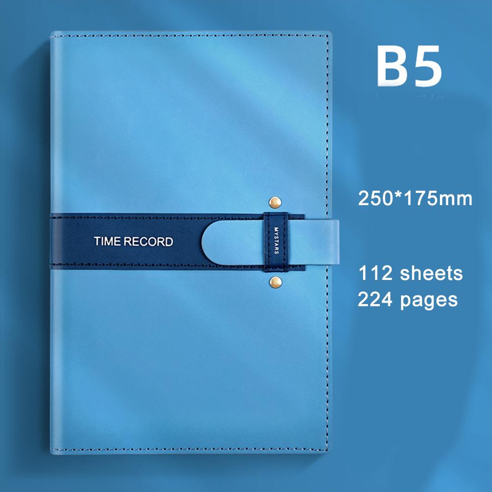 (Бесплатная гравировка логотипа.) Бизнес-блокнот B5 с пряжкой, блокнот для студентов, ежедневник, протоколы совещаний для работы, блокнот для предметов