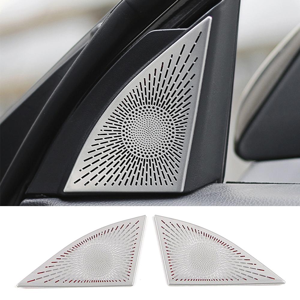 For Toyota Highlander XU70 2024 Car Inner Window Front Triangle Pillar Column Cover Decorate Frame Trim Stainless Steel Sticker