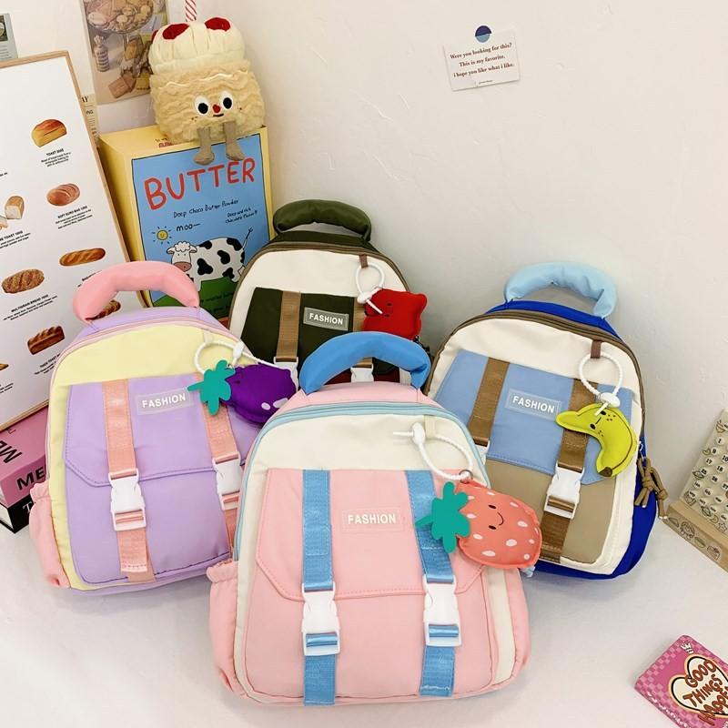 Trendy Cute Dual Shoulder Backpack For Boys And Girls In Bright Colors Perfect For School