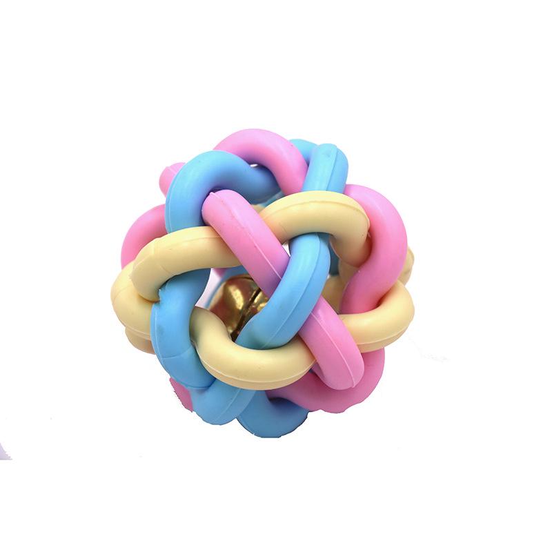 Красочные колокольчики и плетеные игрушки для прорезывания зубов для маленьких и средних собак и кошек - Устойчивы к укусам