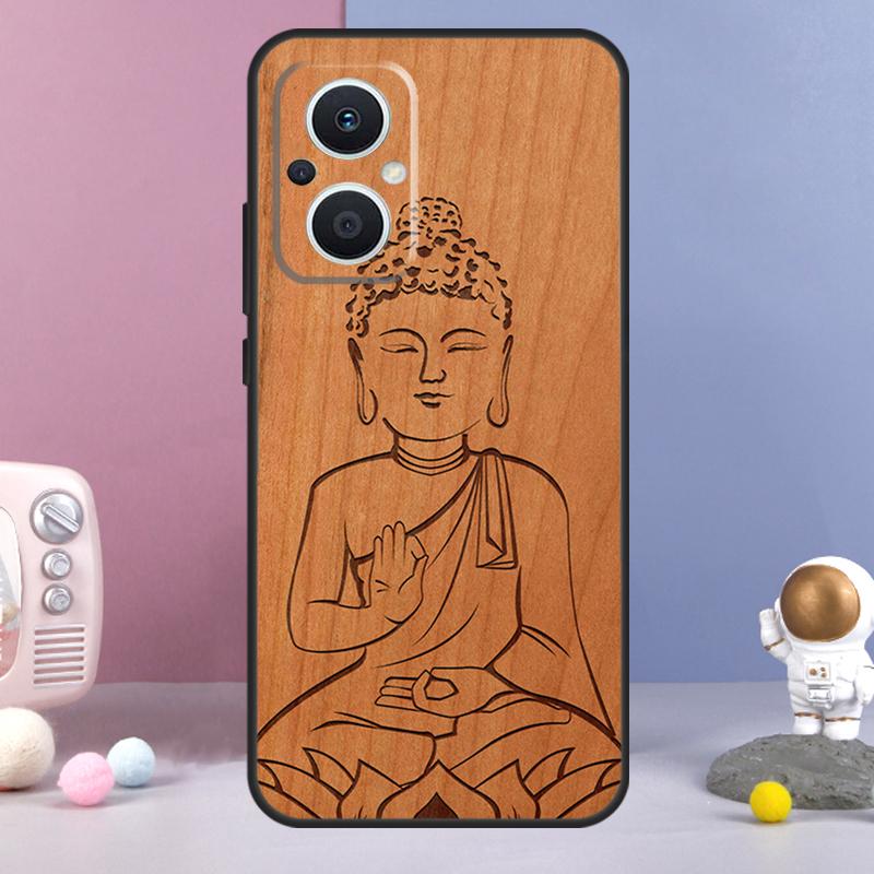 Деревянный чехол Будда Иисус Гваделупский для OPPO Reno 12 F 11F 13F 14F 10 11 13 14 Pro 7 8 Lite OPPO Find X9 X6 X5 X8 Pro Чехол