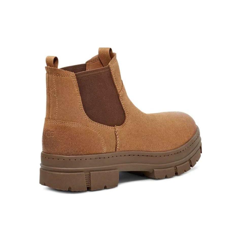 UGG Удобные простые короткие ботинки челси с круглым носком, мужские ботинки коричневого цвета 1135313-CTSD