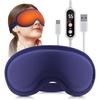 Электрическая маска для глаз с подогревом, 5 уровней, горячий компресс, вибрация, массаж глаз, 3D маска для сна, затенение, для сна, темных кругов под глазами, сухих глаз
