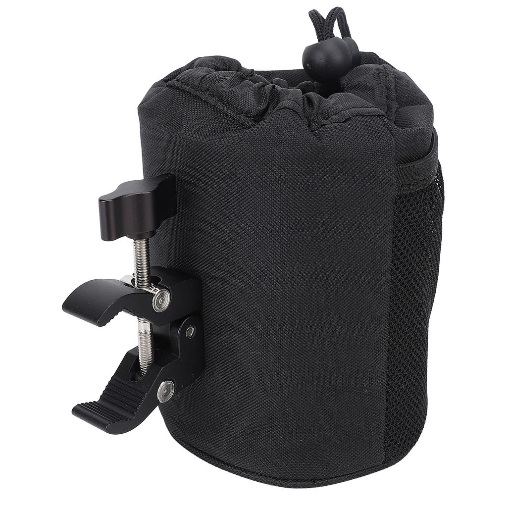 Motorcycle Cup Holder Oxford Fabric Shockproof Water Bottle Holder with Clip for ATV UTV Scooter Boat Kayak Bike