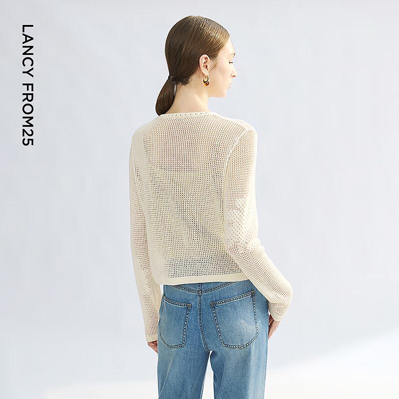 Lancy Women's Hollow Crochet Knit Cardigan