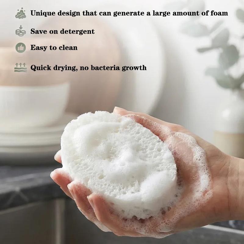 Kitchen Sponge 5/10/12pcs Dishwashing Powerful Stain Removal Extra-large Thick Double-sided Cleaning Tool Home Supplies