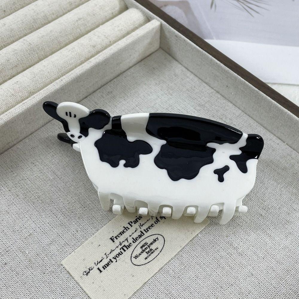 Cow Animal Claw Clip Rabbit Acetic Acid Hair Claw Creative Panda Hair Claw  Girls