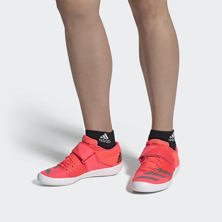 adidas Adizero Толкание ядра Повседневные Нескользящие Низкие Кроссовки Мужские Кроссовки Розовый Черный Белый EG6174