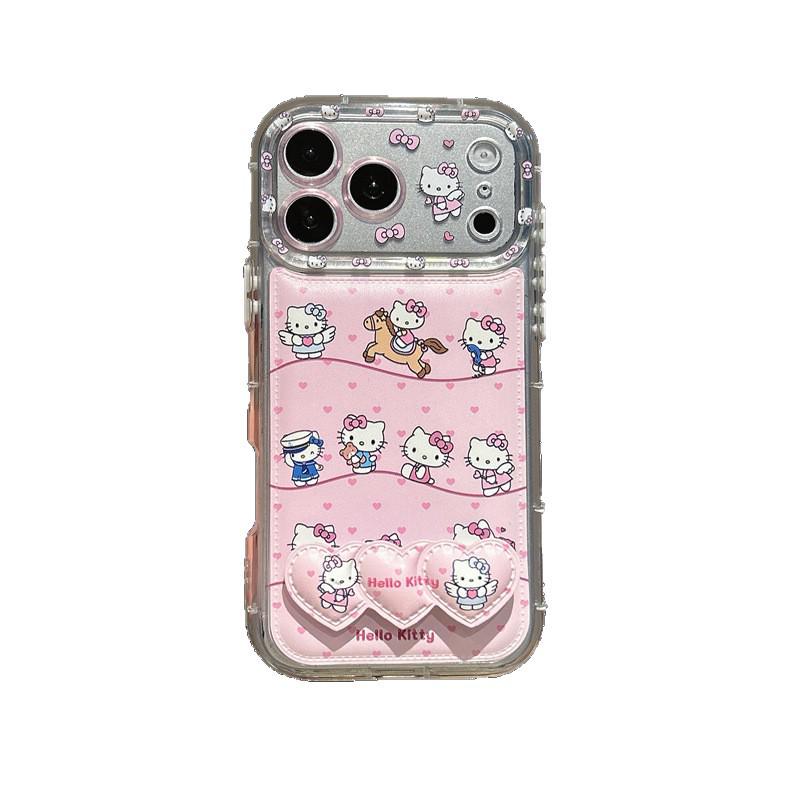Девчачий Розовый Кот-Сердечко Подставка для Чехлов iPhone 17/16ProMax/15/14