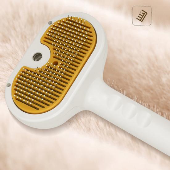 Cat Steam Brush 3-in-1 Pet Hair Removal Steamy Brush for Shedding Pet Grooming Massage Comb for Long/Short Hair Dogs Cats