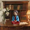 Meditating Cartoon Jesus Figurine Hand-Painted Jesus Statue Sculpture Religious Easter Christmas Desktop Decoration Ornament