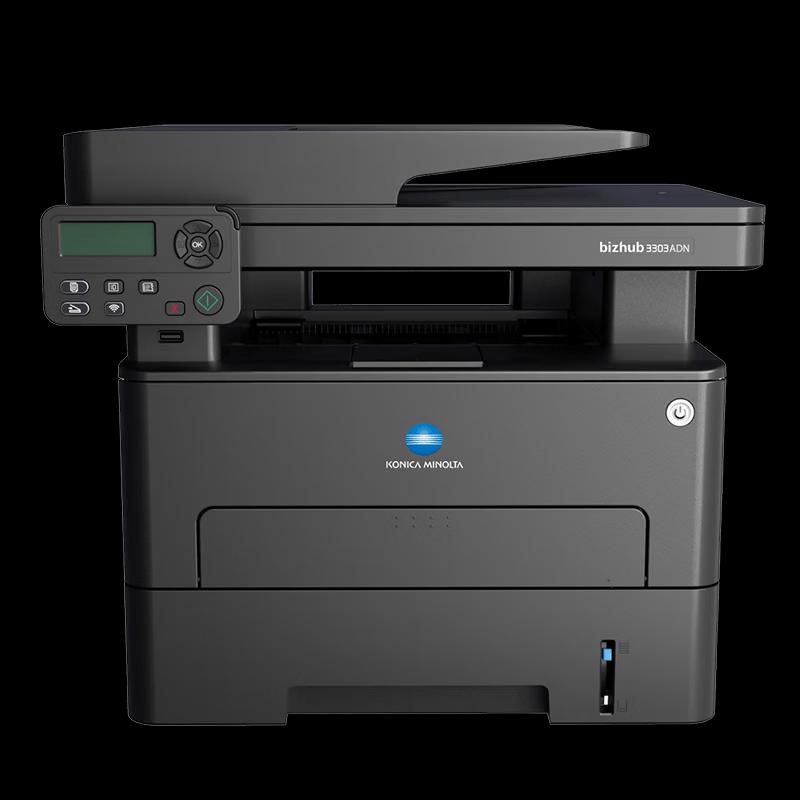 Konica Minolta bizhub 3303ADN Black & White Multifunction Printer CN plug (adapter included)