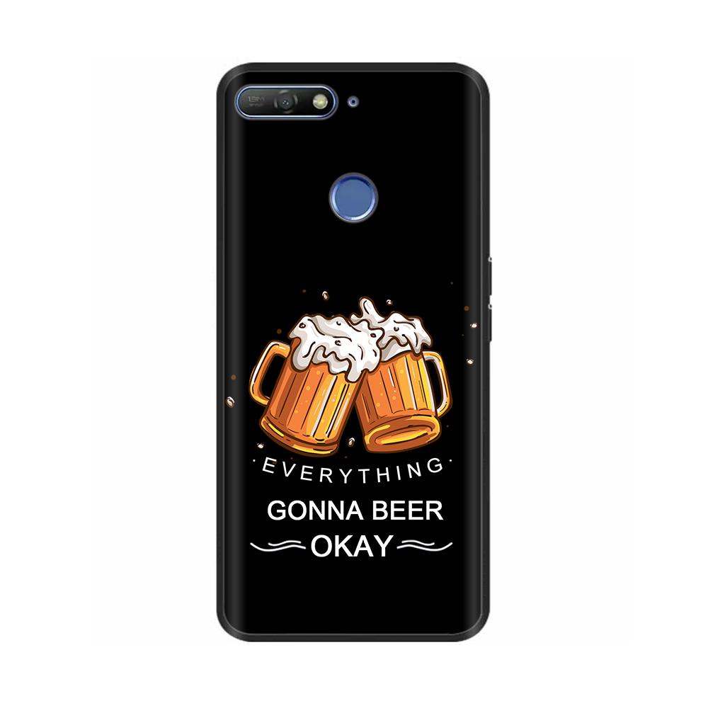 Cute Candy Painted Cover For Huawei Honor 7A Pro Case Soft Silicone Back Cover For Honor 7C Cases Honor7A Pro 5.7" Cases Bumper