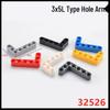 Совместимый L-образный балочный элемент с отверстиями 3x5 для LEGO 32526 Техник Строительные блоки