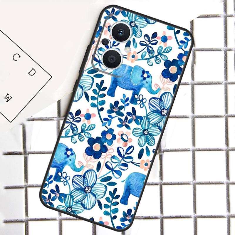Милый Мультяшный Слон Чехол для Телефона Для OPPO Reno 14F 10 11 12 13 F 14 Pro 8T 7 8 Lite OPPO Find X8 X6 X5 X9 Pro Чехол