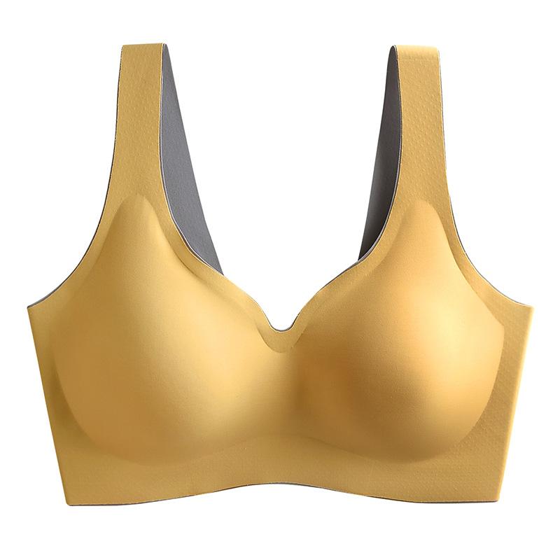 Latex Underwear Women Vest Thin Bra Without Marks Without Steel Ring Sports Sleep Bra