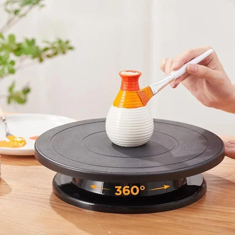 11-дюймовая вращающаяся подставка Стереоскопическая живопись Гравировка Гончарные круги Вращающаяся подставка для торта Форма для DIY Инструменты для выпечки на кухне
