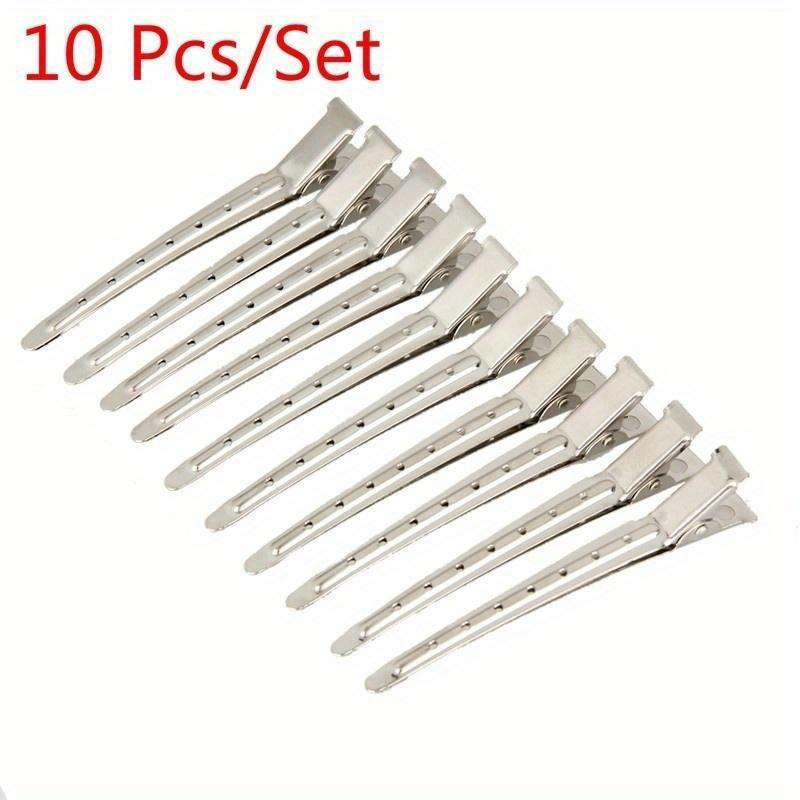 10 шт./набор Зажимы для ухода за волосами Парикмахерские секционные зажимы из нержавеющей стали Зажимы для парикмахерского бара