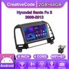 Автомобильная магнитола Android Car-Play для Hyundai Santa Fe II 2006-2012 Мультимедийный плеер Головное устройство Стерео Навигация GPS BT WIFI, 2+64 ГБ