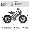 Electric Mountain Bike 250W Motor 20" Fat Tire Fully Suspended Adult Electric Bicycle 48V 18Ah Dual Disc Brakes 7 Speed Top Speed 25Km/h