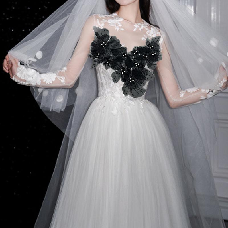 1 шт кружевные цветы одежда аксессуары тканевые украшения нашивка швейные принадлежности сетчатые цветы тканевые нашивки своими руками 4 цвета