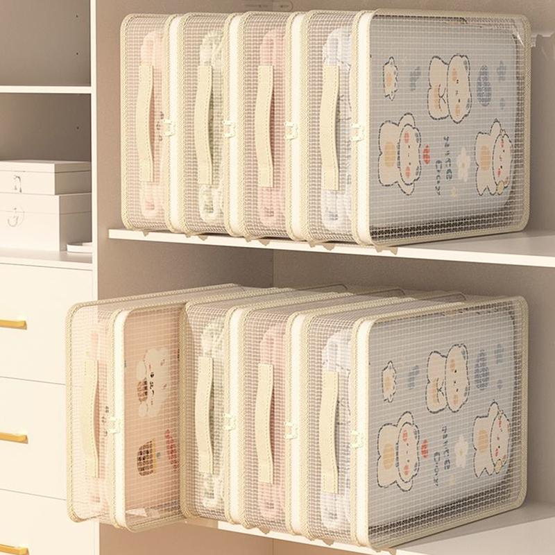 Набор из четырех сумок для хранения домашнего постельного белья и пододеяльников, очень толстые, защищенные от плесени и пыли....