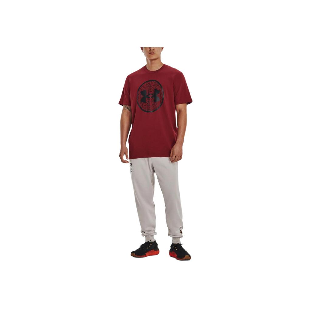 Under Armour New Spring Collection Fortune Coin Training Loose Short Sleeve T-Shirt Men Tops Red 1374713-610