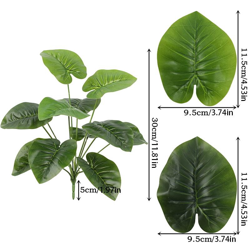 Моделирование растений Орнамент в горшке Искусственная черепаха Лист Зеленая ветка дерева Растения