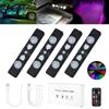 Futwod Motion Sensor LED Foot 9 RGB Sensor Ambient Strip Starry Sky Brightness Universal for USB Set of Black Light, Colors, Light, Light, Light,