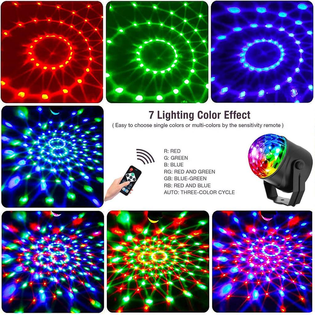 1 Pcs DJ Disco Lamp RGB Disco Ball Party Lamp LED Projector Strobe Light Birthday Party Car Club Bar Stereo YSXX