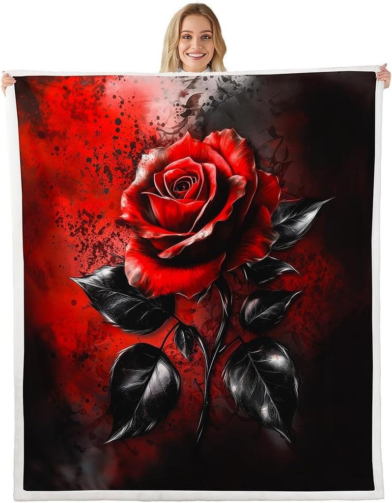 GUOYU Blanket Gothic Skull Fleece Blanket Baby Happy Halloween Sherpa Blanket Ghost Skull Goth Fuzzy Plush Throw for Adults Men WomenHorror