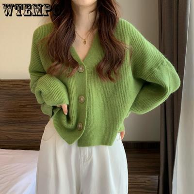 Женский свитер-жакет Весна и Осень Новый стиль Приталенный и стройнящий Короткий вязаный кардиган