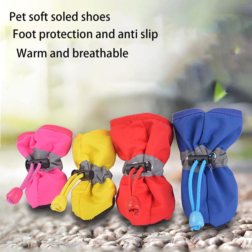 Обувь для собак, которая не спадает. Дышащая обувь с мягкой подошвой. Нескользящая обувь для ходьбы. Регулируемые чехлы для лап собак. Сапоги для кошек, непромокаемые.