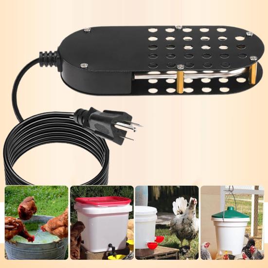 250 Вт термостатический нагреватель для поилки для кур, прочный алюминиевый, безопасный, здоровое, противоожоговое покрытие, зимний размораживатель воды для курицы