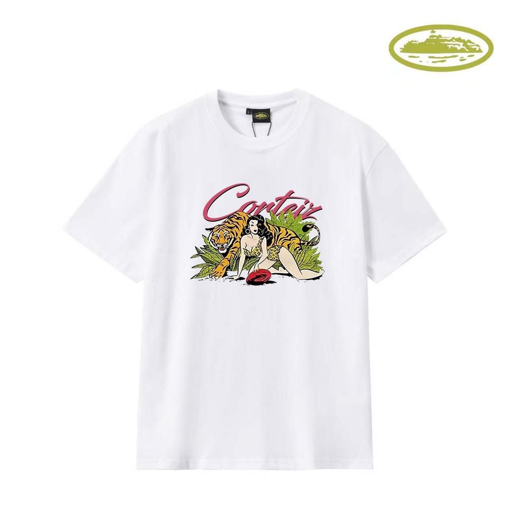 American cross-border foreign trade corteiz Alcatraz series T-shirt short-sleeved letter logo printed round neck short-sleeved T