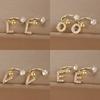 2pcs A-Z Initial Letters Stainless Steel Small CZ Ear Drop Earring Women Hoops Helix Tragus Cartilage Daith Piercing Jewelry