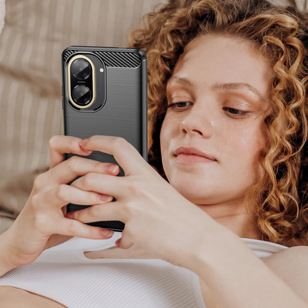 For Xiaomi Redmi A5 4G (171.7mm) Case Protective Phone Cover Carbon Fiber Texture Brushed